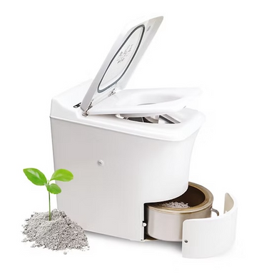 Cinderella Comfort waterless incineration toilet producing sterile ash off grid toilet solution