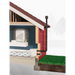 Cinderella Comfort incineration toilet installation diagram showing flue system and off grid setup