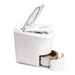 Cinderella incineration toilet showing ash container and waterless waste system