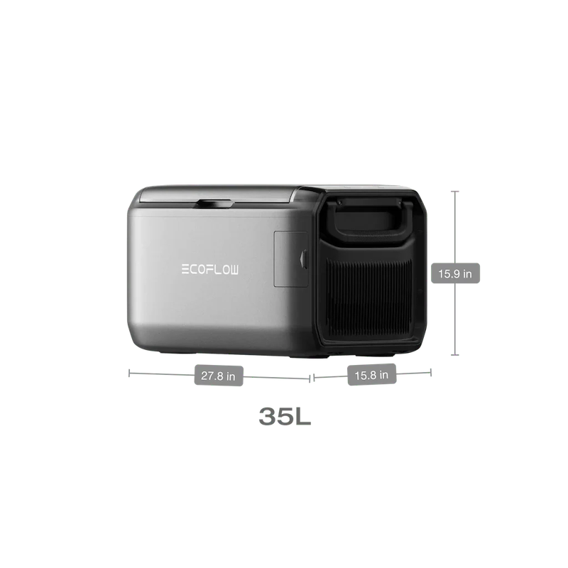 EcoFlow GLACIER Classic Portable Fridge Freezer 35 Lit Dimensions