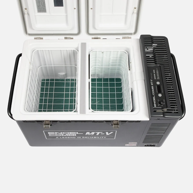 Engel  COMBI-MT-V60C 57 Litre Twin Door Combi Portable Fridge and Freezer Top Front Both Doors Open