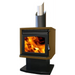Ethos Genesis NZ-made wood fire in bronze brown finish featuring patented EconAir flue technology and large viewing window.