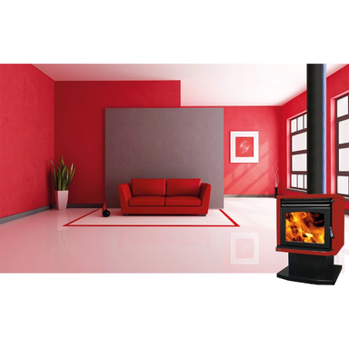 Ethos Genesis wood fire installed in a modern living room, providing efficient NZ-made heating with contemporary styling.