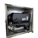 Heatport H4S diesel heater mounted inside enclosed cabinet installation with fuel system and insulated ducting.