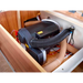 t: Heatport H2S diesel heater installed inside caravan storage compartment with ducting and fuel line setup