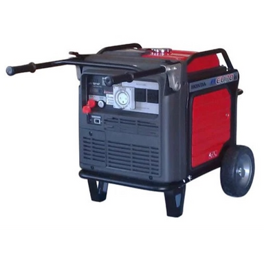 Honda EU70is inverter generator with 32 amp outlet and raised handles for easy transport and high power output