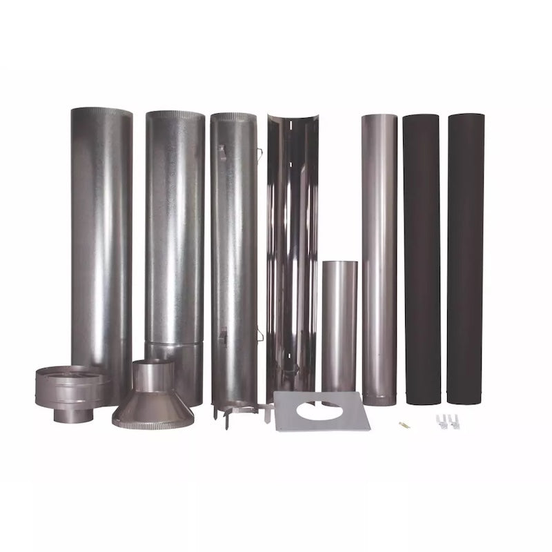 Kent Freestanding Flue Kit With Reflector – Complete 3.6m Wood Fire Flue System (KWF298-7404)