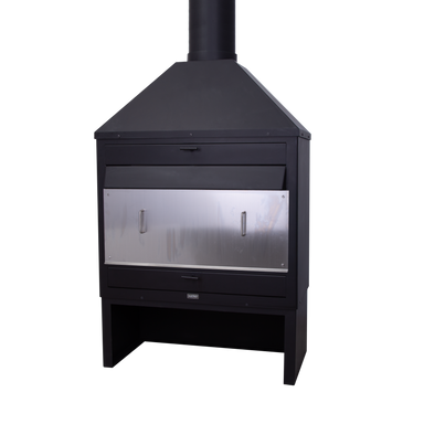 Kent Tekapo Freestanding Outdoor Wood Fire Front Right Closed