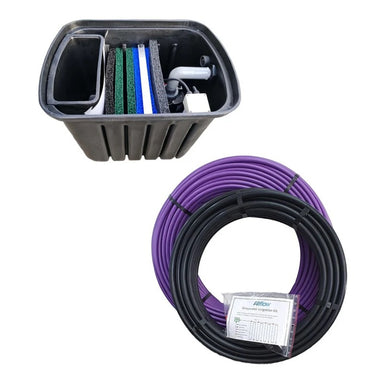 Large WaterMate Greywater Recycling Package including large greywater recycling unit and large irrigation kit for off-grid homes, lifestyle blocks and larger households