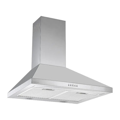 Side view of Parmco RC6S1000 stainless steel 600mm canopy rangehood