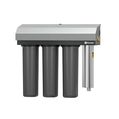 Puretec Hybrid E13 triple stage rainwater filtration system with UV steriliser for whole house tank water filtration