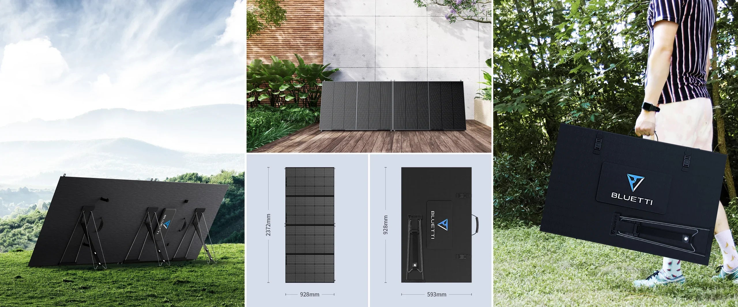 BLUETTI PV350D SOLAR PANEL | 350W Dimensions