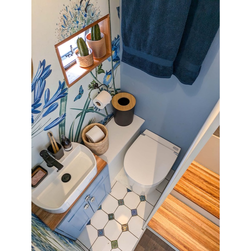 Separett Tiny installed in campervan bathroom
