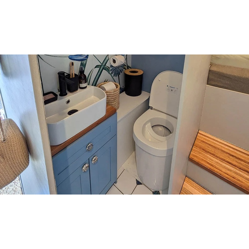 Separett Tiny toilet in tiny home bathroom