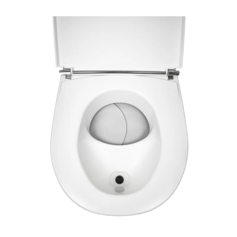 Separett Tiny toilet open showing urine separation system