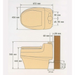 Separett Villa 9010 dimensions diagram showing size and installation measurements