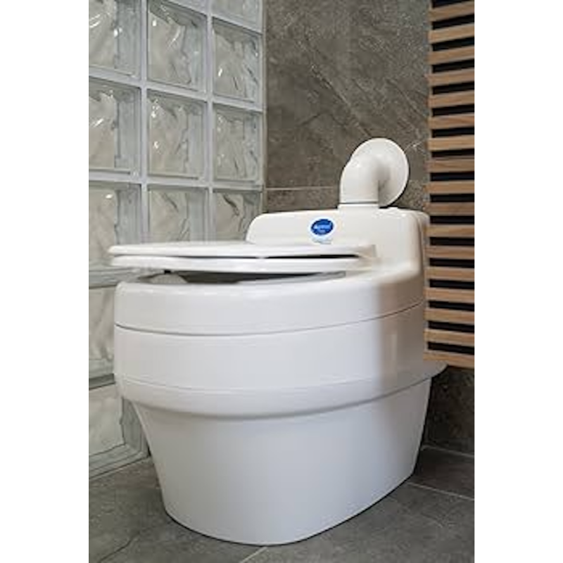 Separett Villa 9010 installed in off grid cabin bathroom