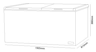 Parmco Chest Freezer CF688W
688L White dimensions